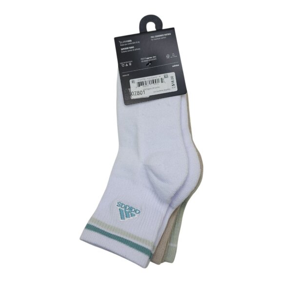Adidas Womens High Quarter Cushioned ClimaCool Socks 3-Pack Shoe Size 5-10 - Picture 4 of 8